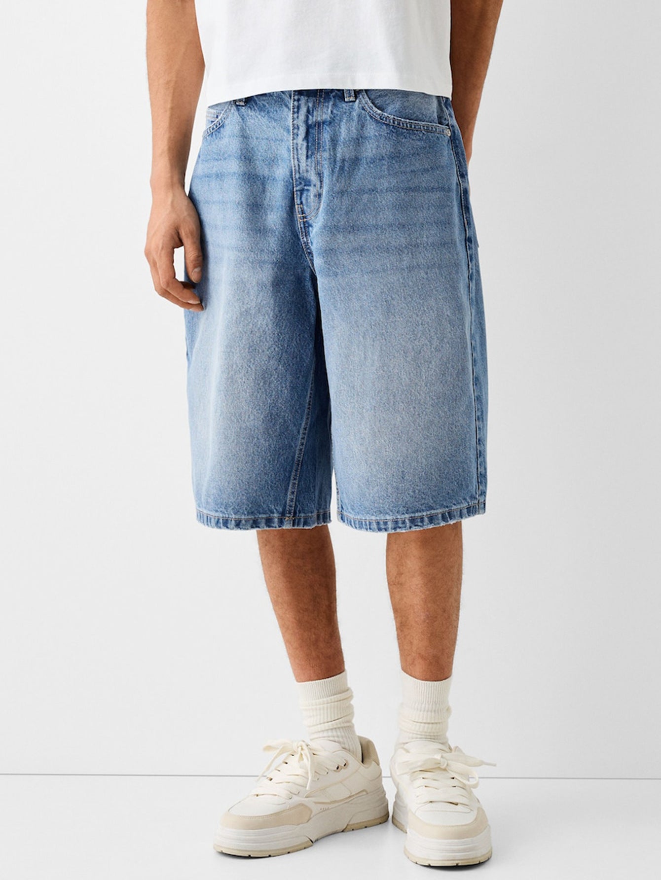 Men’s Denim Midi Shorts