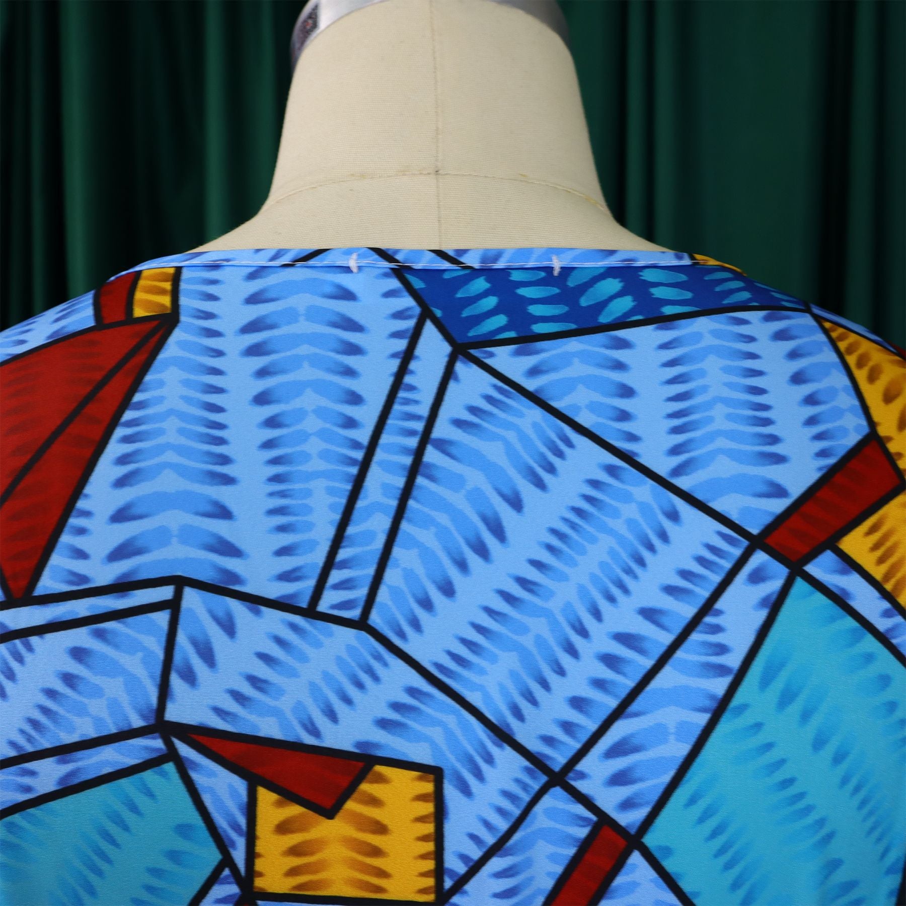 Women's Printed Short Sleeve Shirt Casual Loose Wide Leg Pants African Two-Piece Suit 13