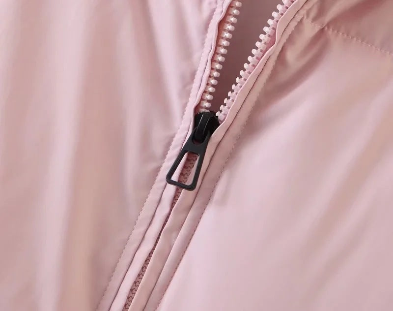 women's winter style fashion Stand Collar zipper pocket warm cotton-padded jacket 53