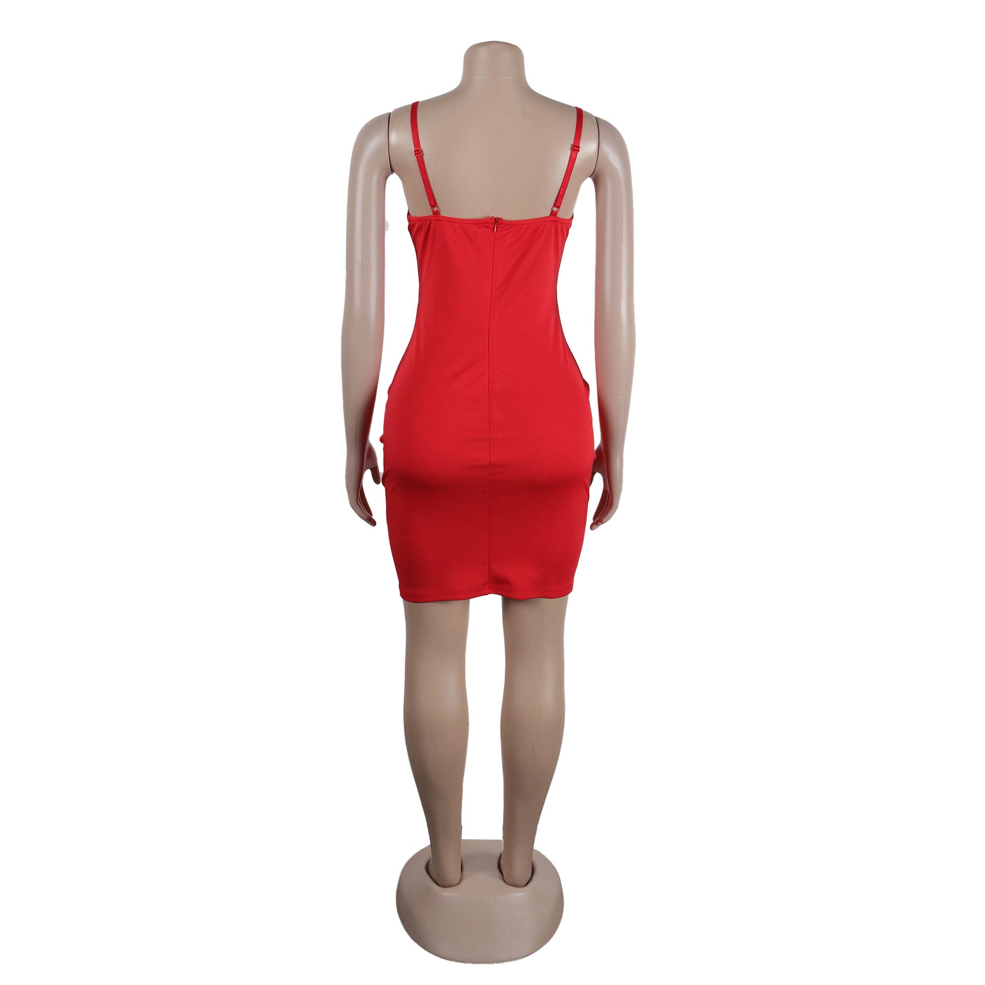 Sexy Bow-Embellished Beaded Slit Strap Bodycon Dress 34