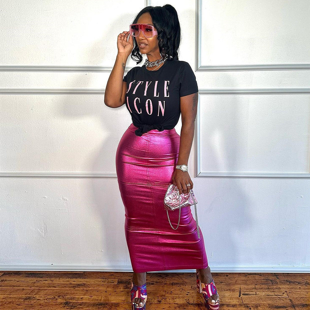 Summer Women Sexy Hidden Zipper Slit Bodycon Skirt 4