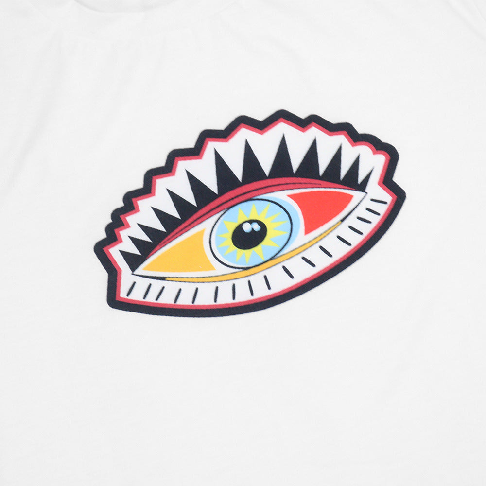 Women Printed Round Neck Short Sleeve Top and Wide Leg Pants Two Piece Set 8