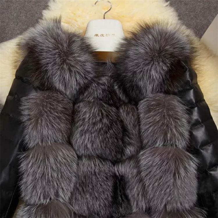 Women Winter Black Long Sleeve Thick Warm Faux Furry Jacket 6