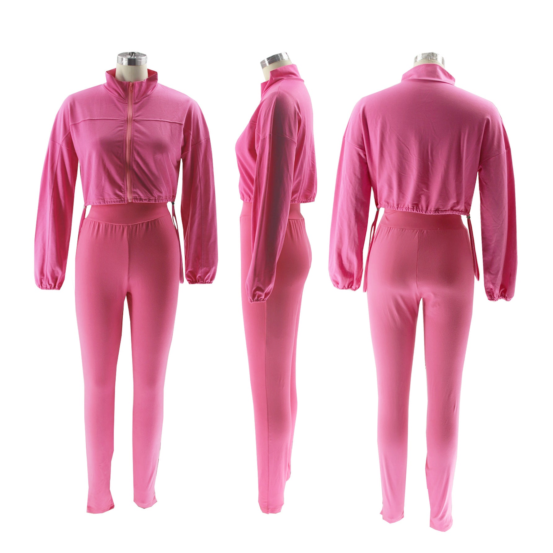 Women hooded loose long-sleeved top and long pants sports two-piece set 14