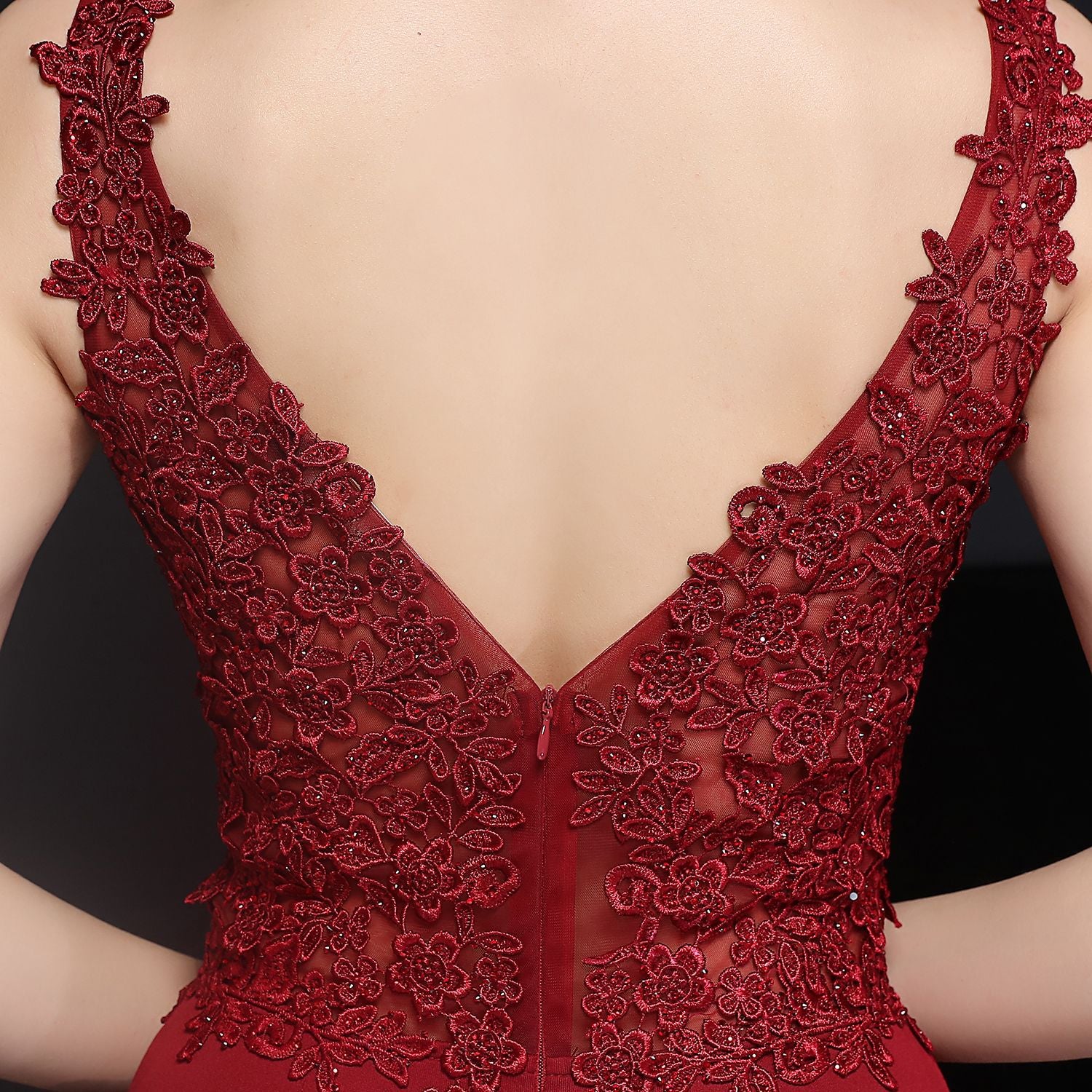 Elegant Lace Diamond Formal Party Dress Bride Long Mermaid Evening Dress 25