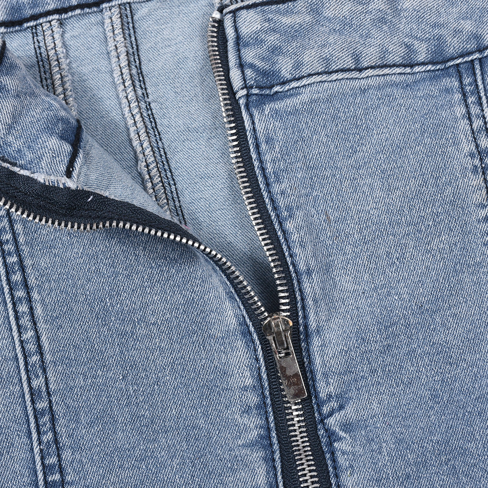 Spring Summer Sexy Strapless Denim Dress 14