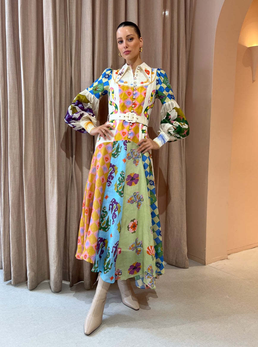 Women Clothing Irregular long skirt with lantern sleeves 4