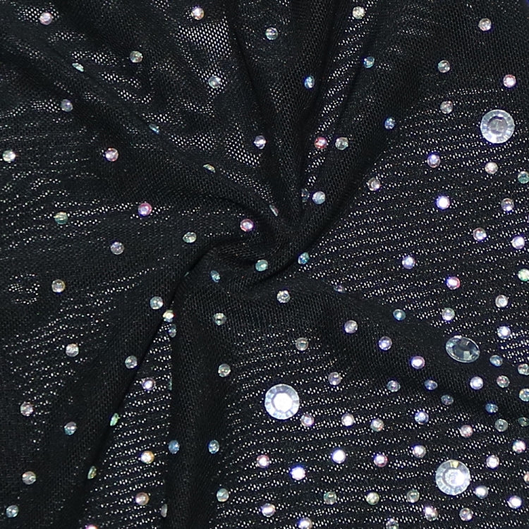 Autumn Black Beading Sexy Mesh Long Sleeve Party Jumpsuit 10