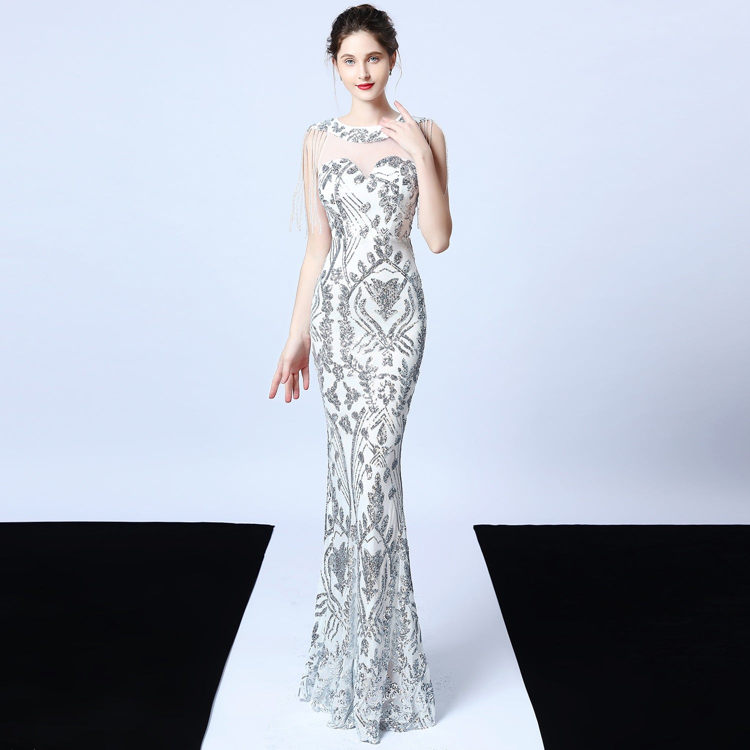 Sleeveless Fishtail Wedding Dress Bridal Evening Gown 6