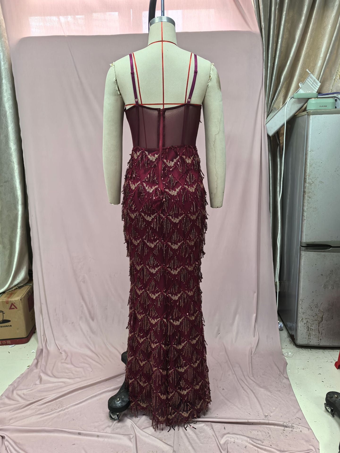 Women Sequin Party Suspender Bodycon Dress 10