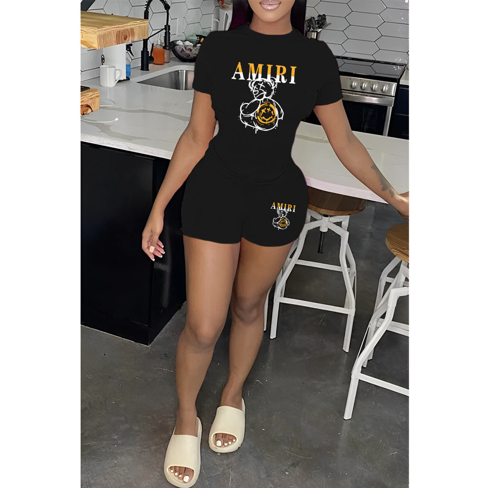 women's t-shirt shorts suit tracksuit two pieces