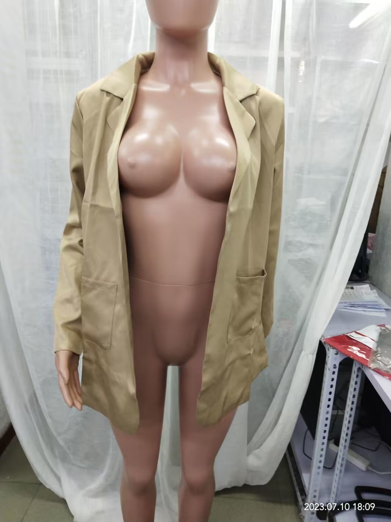 Spring Fall Women's Long Sleeve Plain Pocket Cardigan Blazer Jacket 24