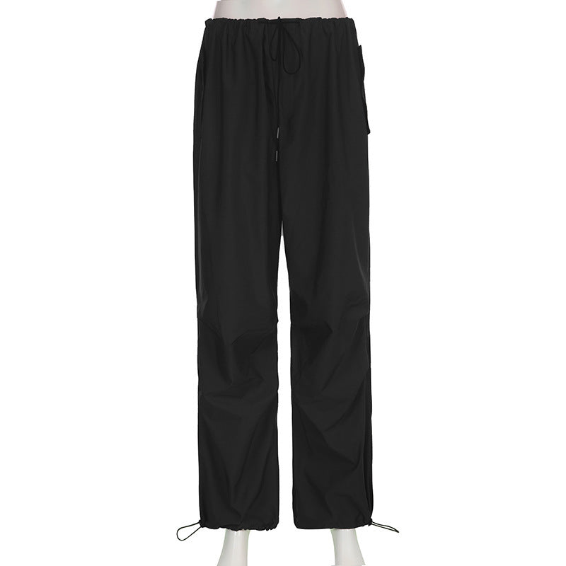 Women Summer Loose Sports Casual Woven Wide Leg Pants 13