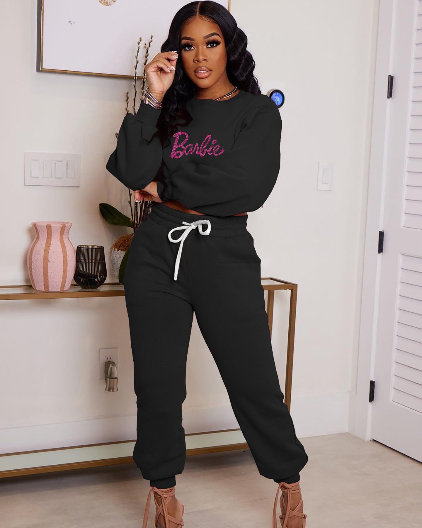 Women's Fashion Casual Sports Autumn And Winter Two-Piece Pants Set 4