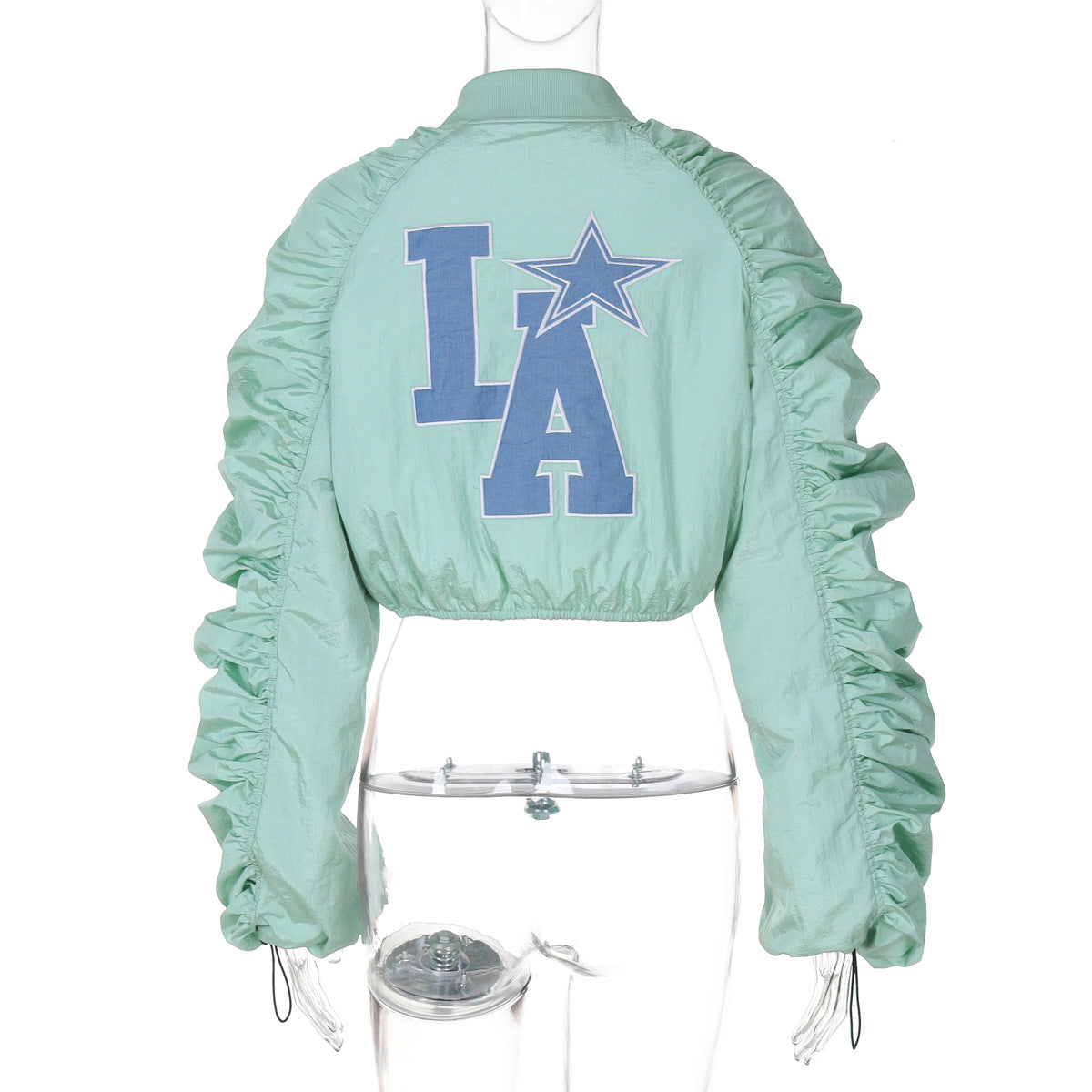 Women's Autumn Fashion Letter Printed Baseball Jacket 8