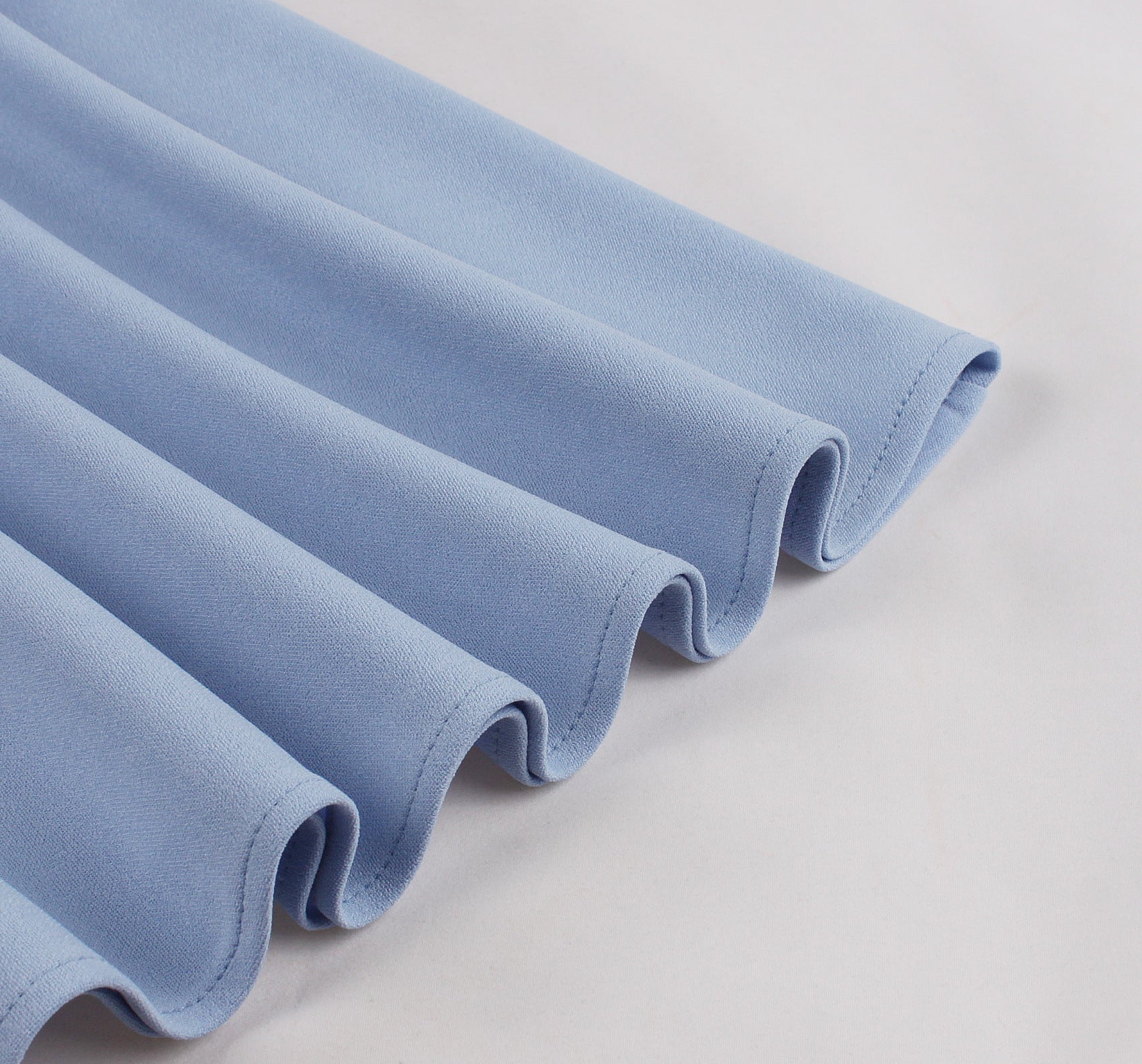 Women's Slim Waist Turndown Collar Bow Short Sleeve Chic Elegant A-Line Dress 16