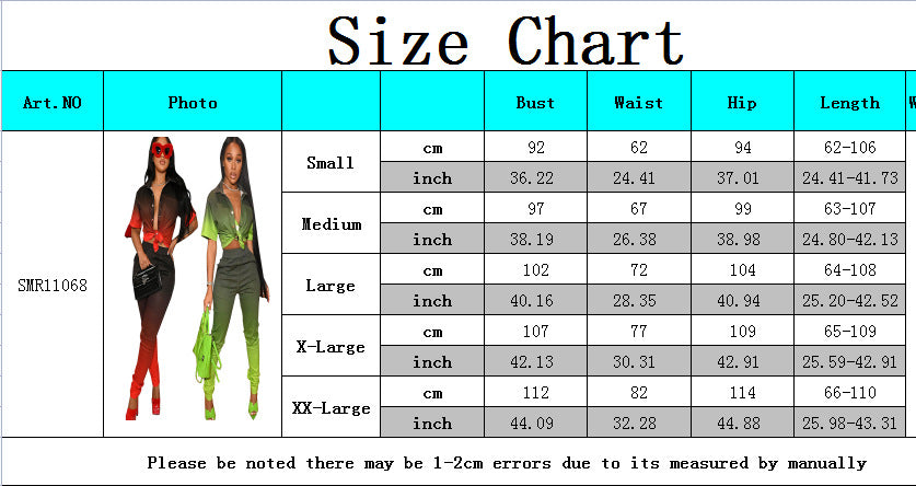 Women sexy gradient Top and Pant two-piece set 14