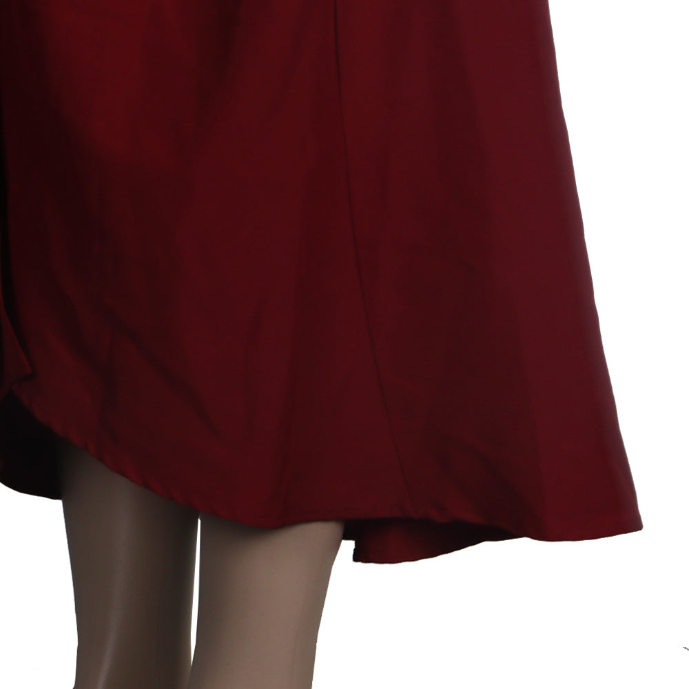 Women Sexy Lace-Up Buttoned Long-Sleeved Dress 28