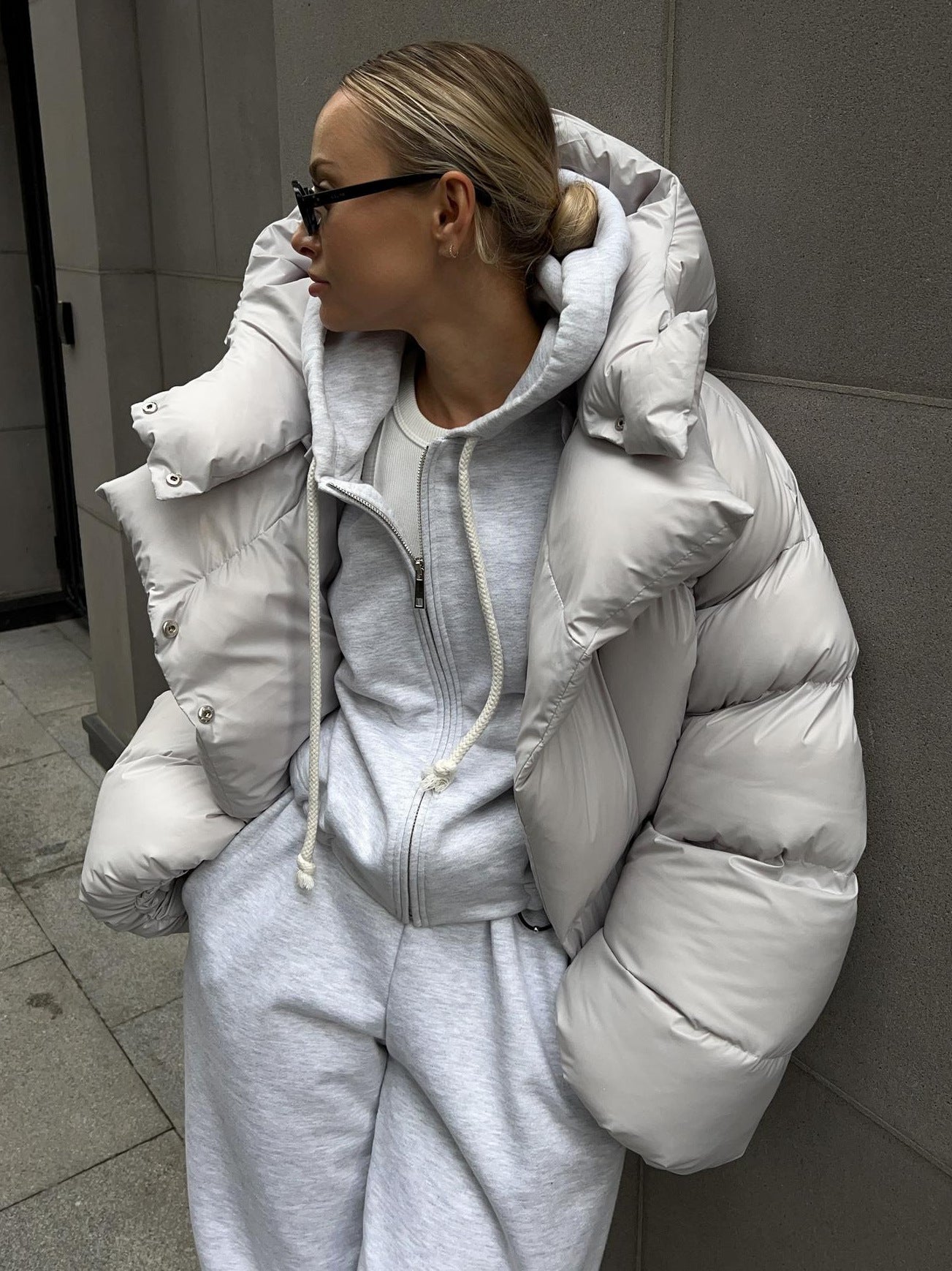 Women Winter Style Street Hooded Padding Jacket 9