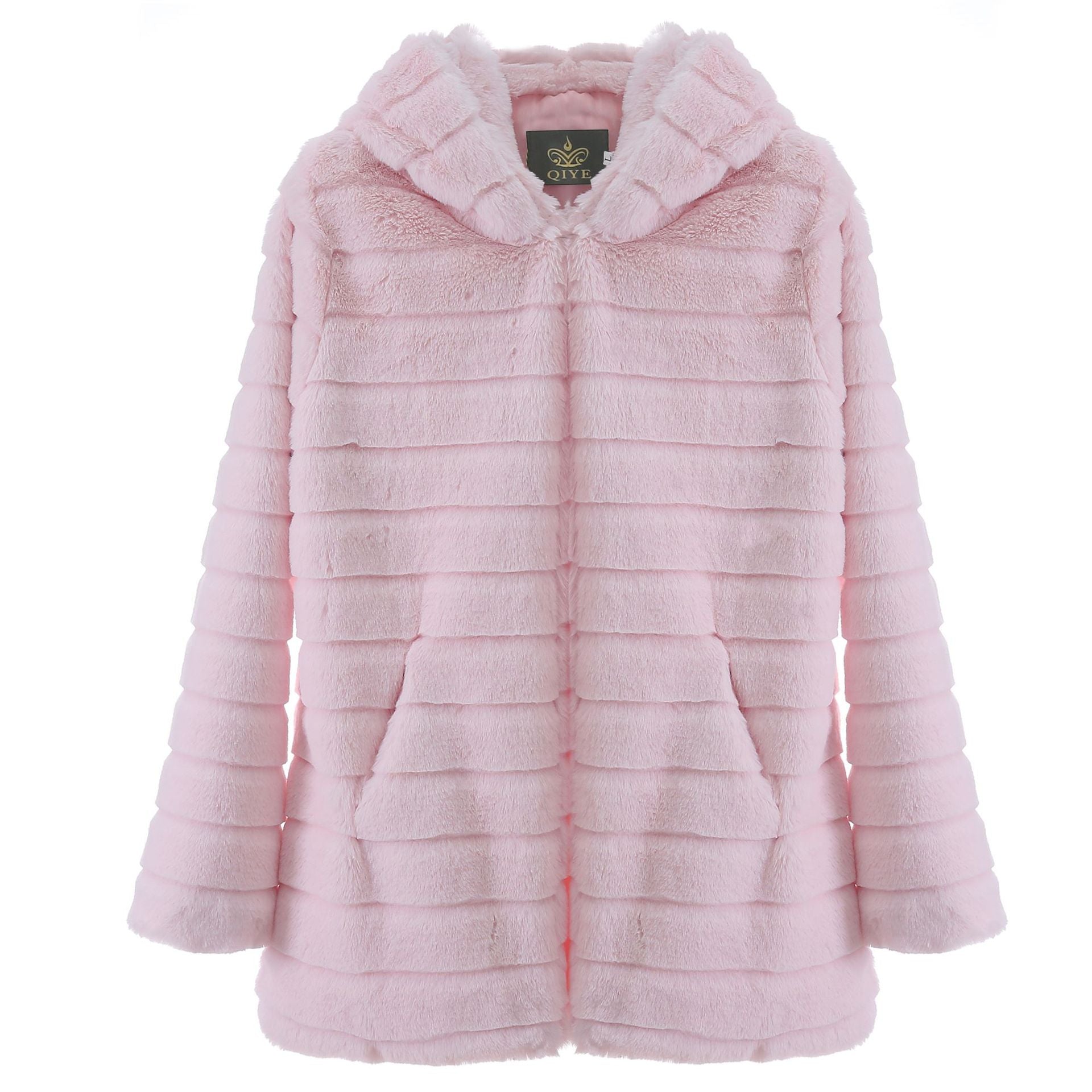 Fur Autumn Winter Faux Fur Long Hooded Fur Coat Women'S Coats 16