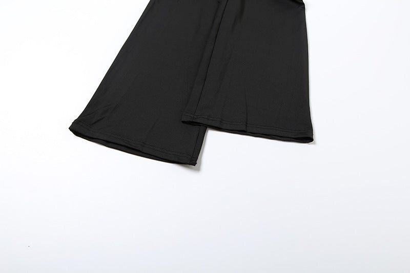 Women Fall/Winter Hooded Letter Print Zipper Top and Pants Two-Piece Set 38