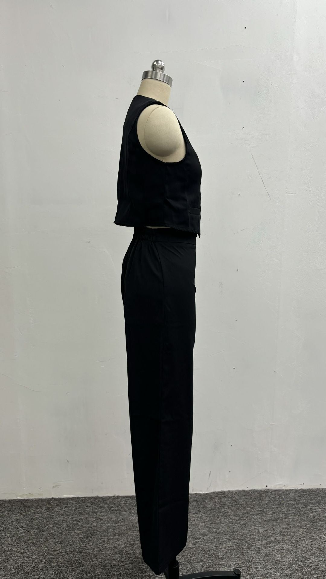 Summer Suit Women's Fashion Casual Solid Color Vest Trousers Two-Piece Set 9