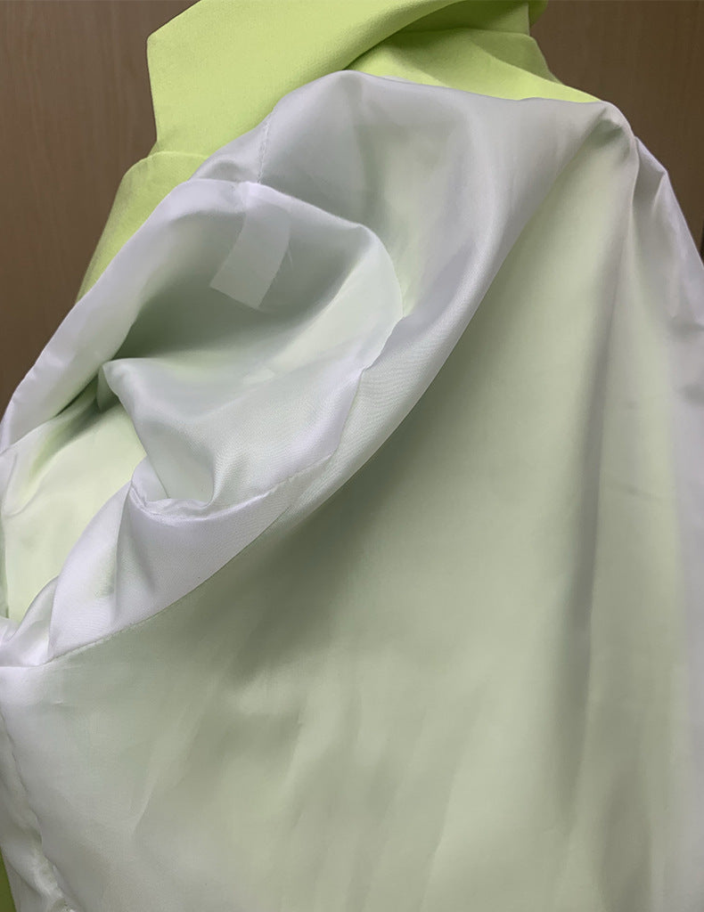 Women Solid Long Sleeve Suit and Wide Leg Pants Two Piece Set 15