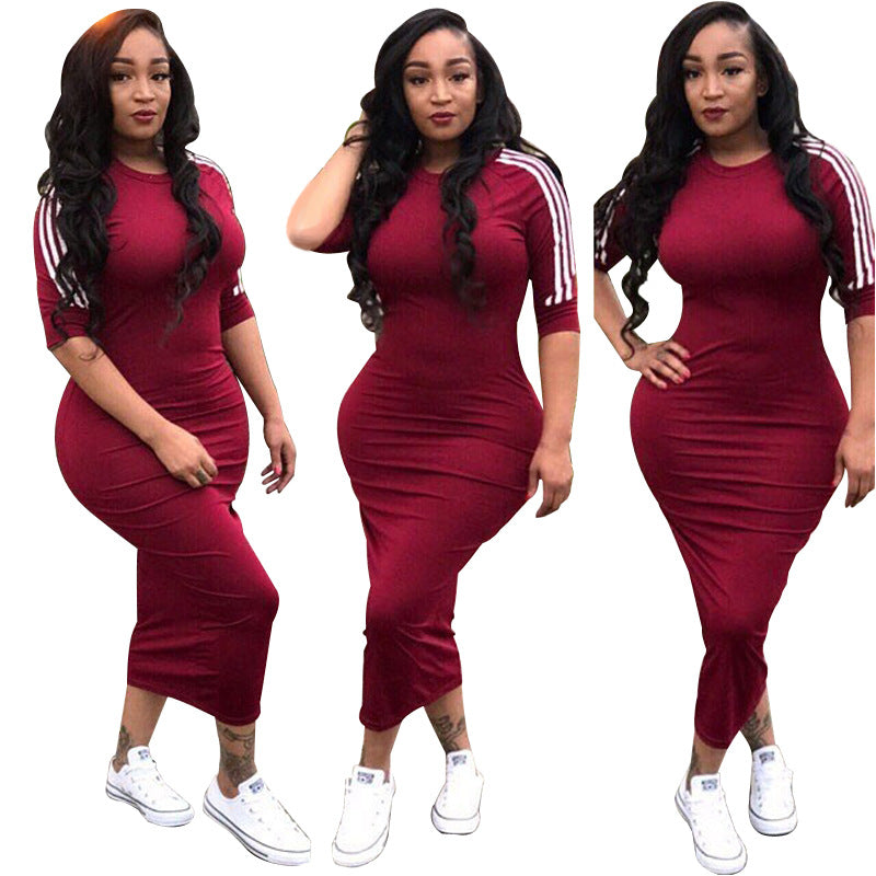 Women white striped dress