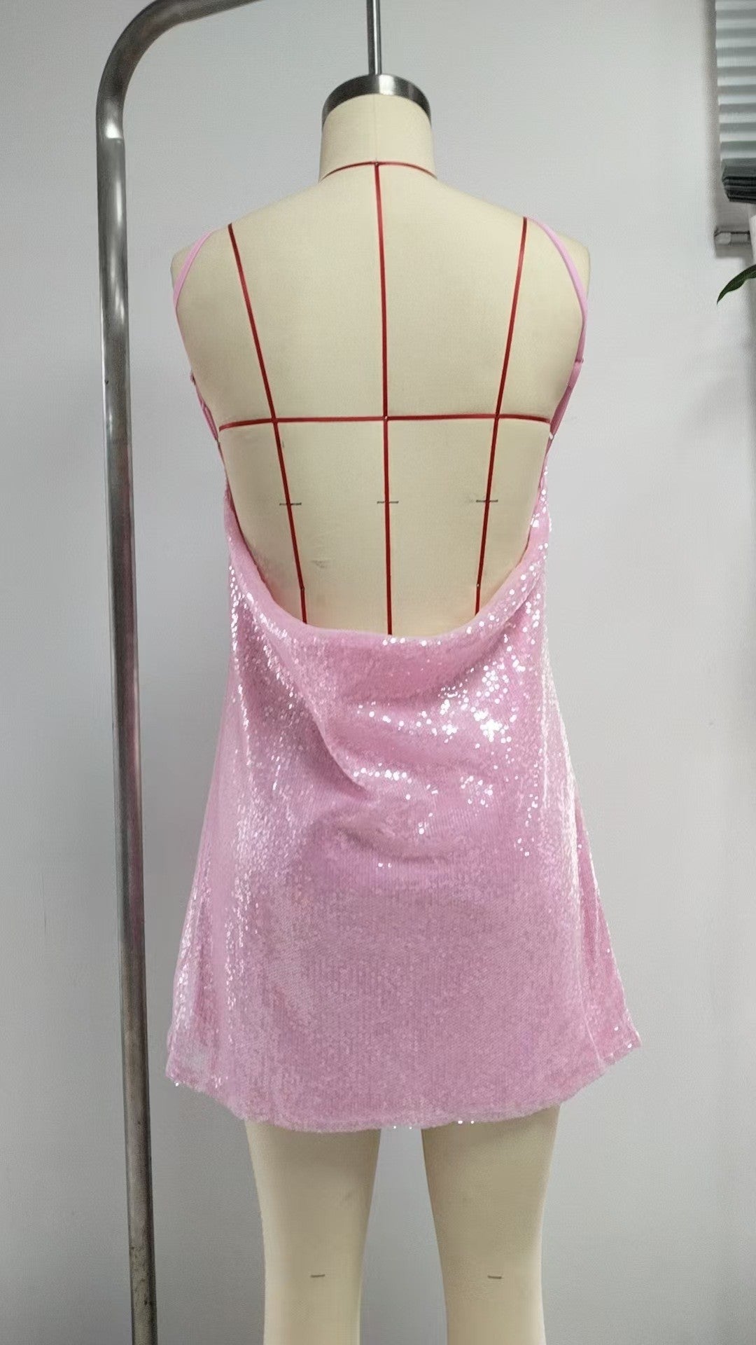 Women Backless Halter Neck sleeveless sexy bodycon dress 11