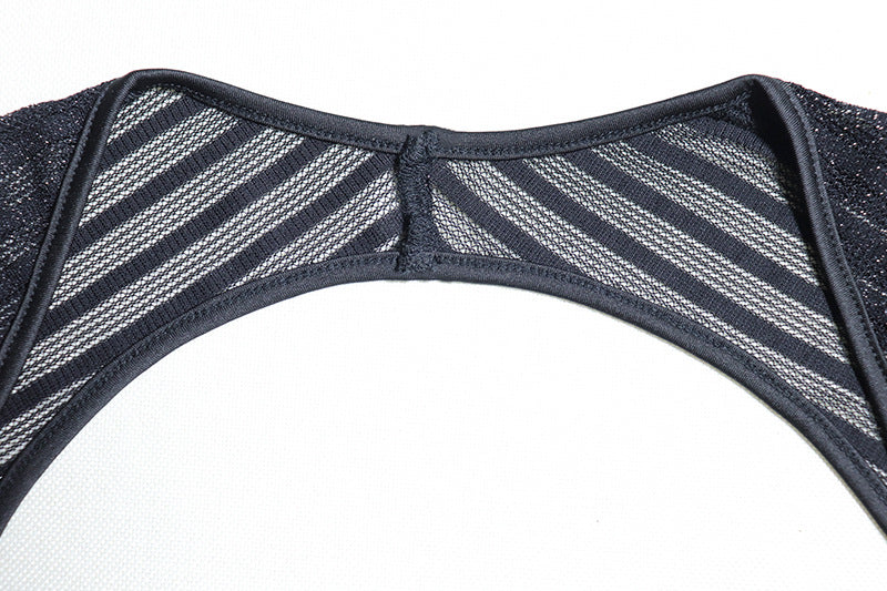 Women Lace Mesh Patchwork Long Sleeve Bodycon Dress 12