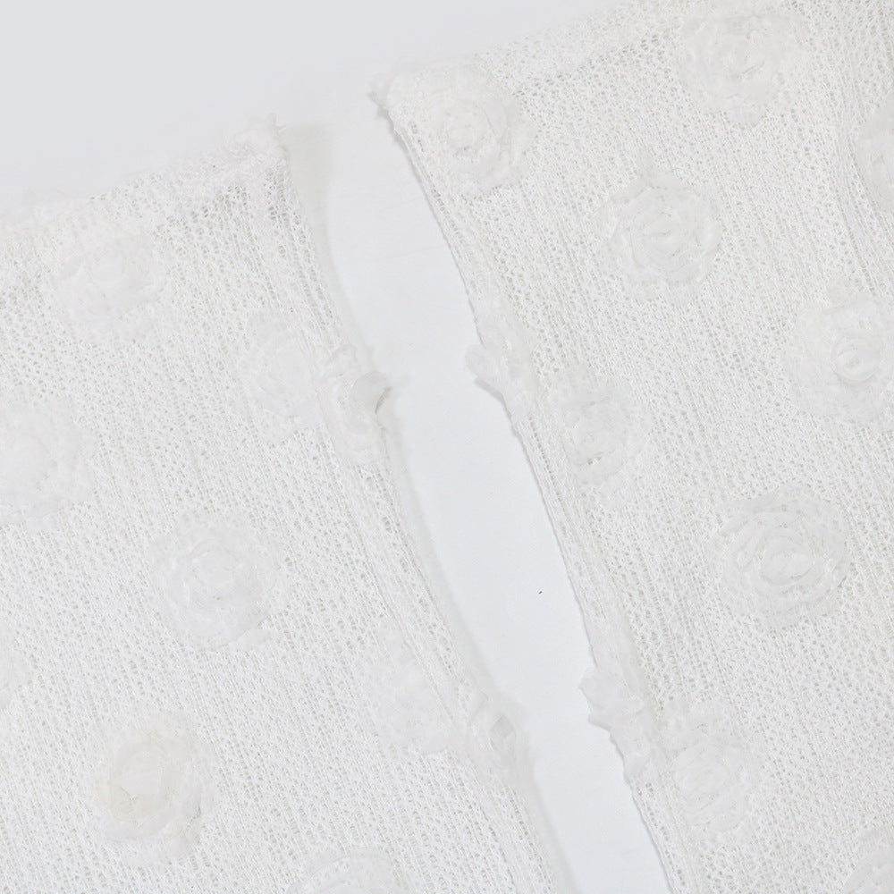 Women Solid Color See-Through Lace-Up Top Loose Slim Pants Two-Piece Set 20