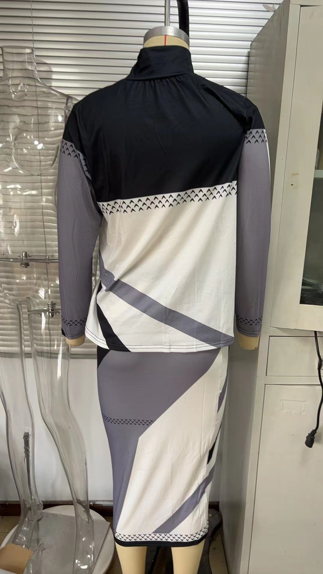 Plus Size Women Long Sleeve Turtleneck Dress 14