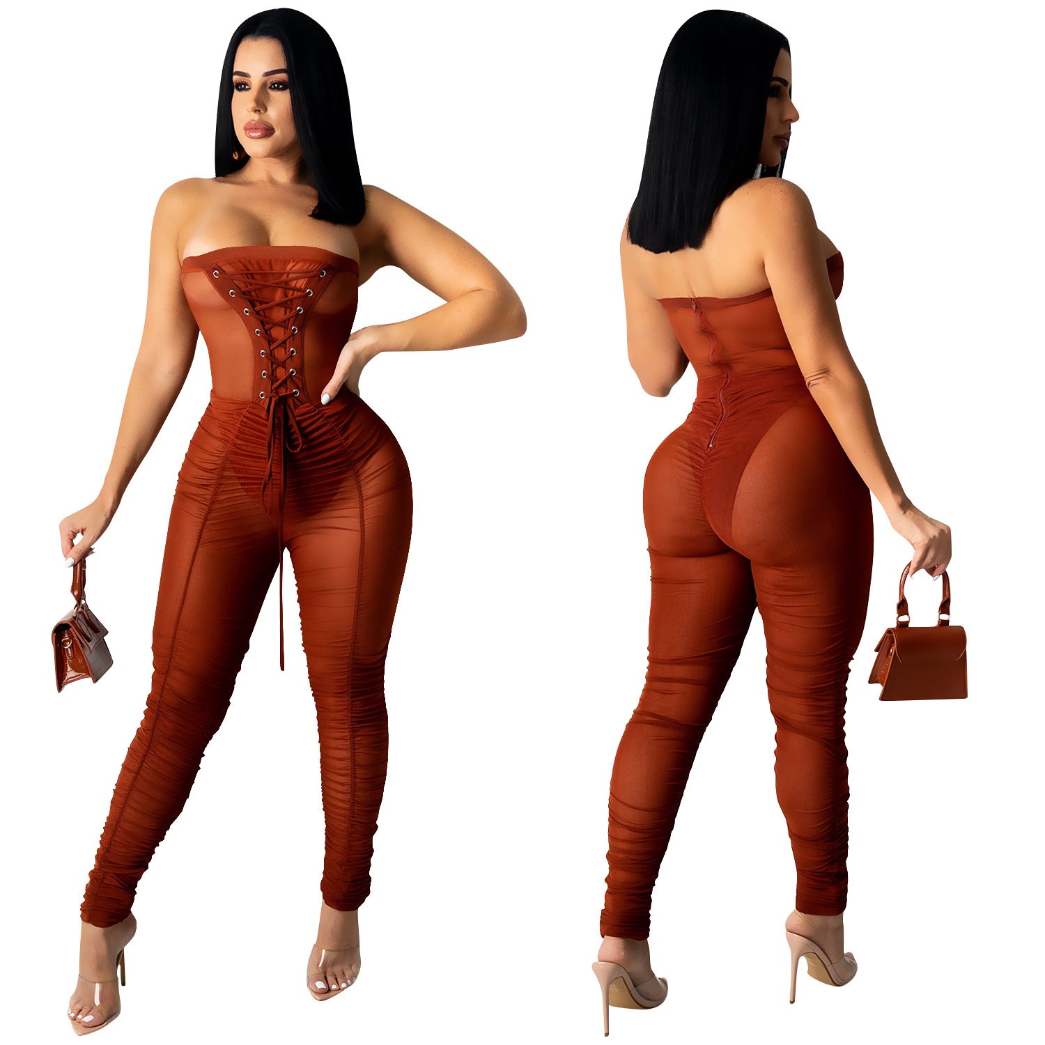 Women Sexy See-Through Jumpsuit 11
