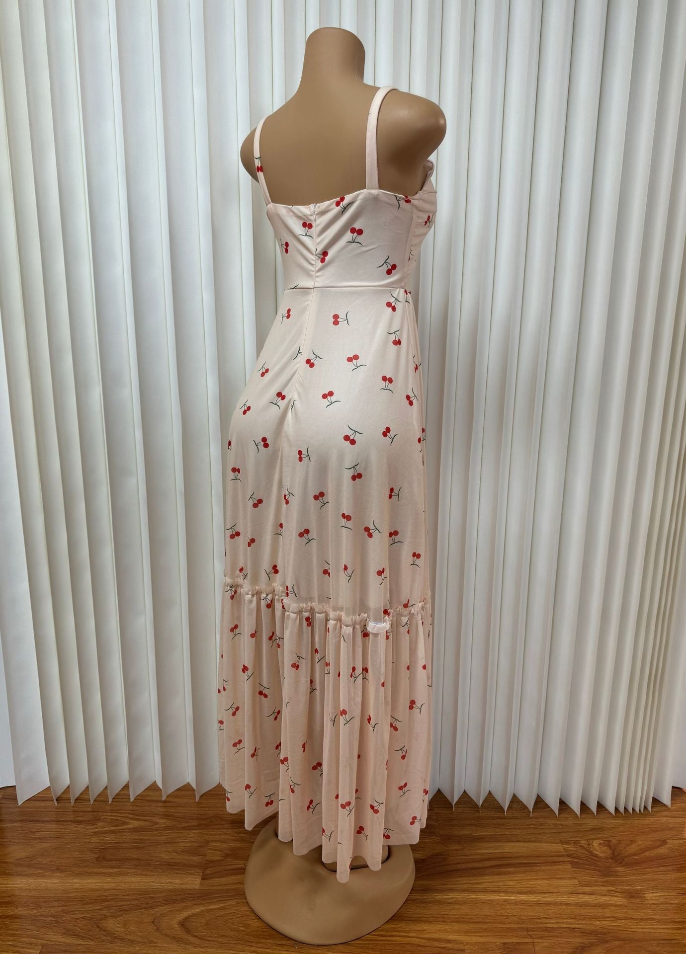 Women French Sexy Backless Suspender Mesh Dress 7