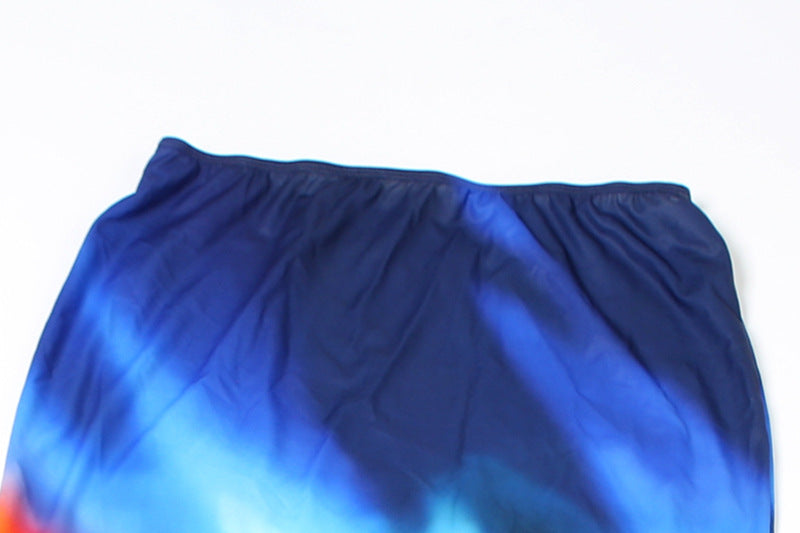 Summer Street Style Print Sleeveless Halter Neck Crop Top & Skirt Set 16