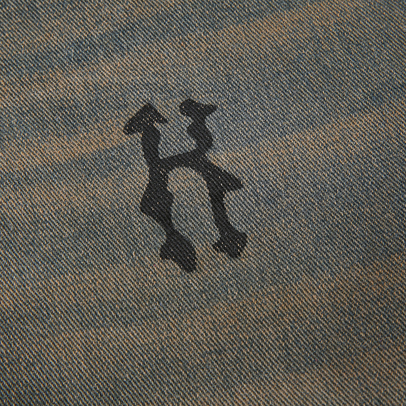 Women Loose Printed Denim Wide Leg Pants 18