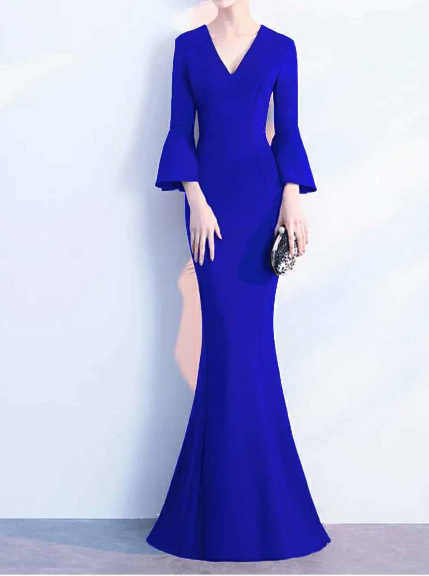 Women Elegant Formal Party Maxi Mermaid Evening Dress 7