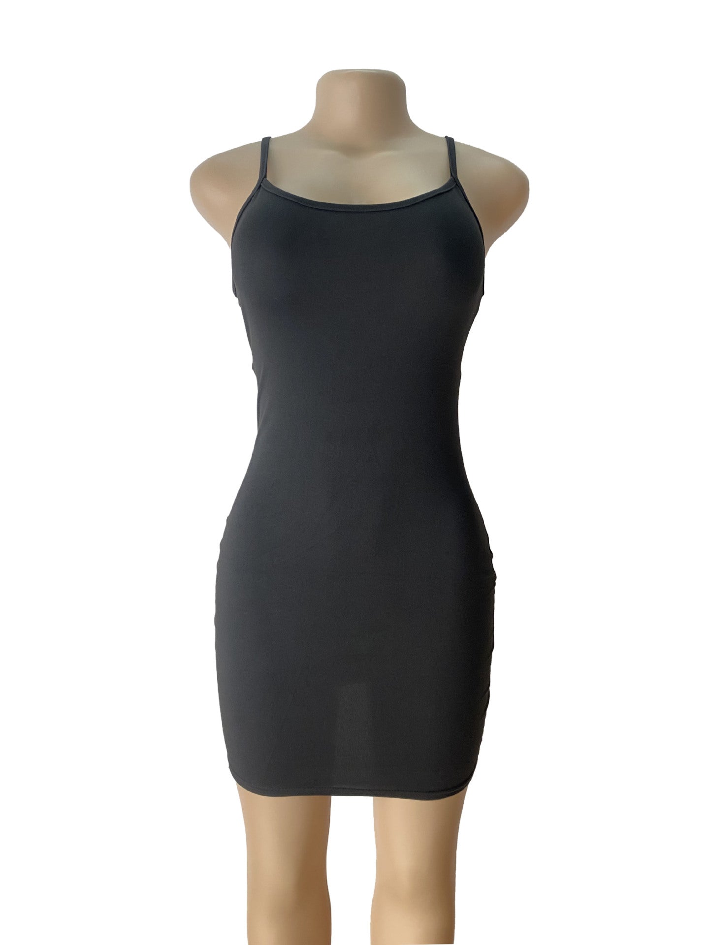 Women Metal Buckle Cross Strapless Backless Sexy Bodycon Dress 10