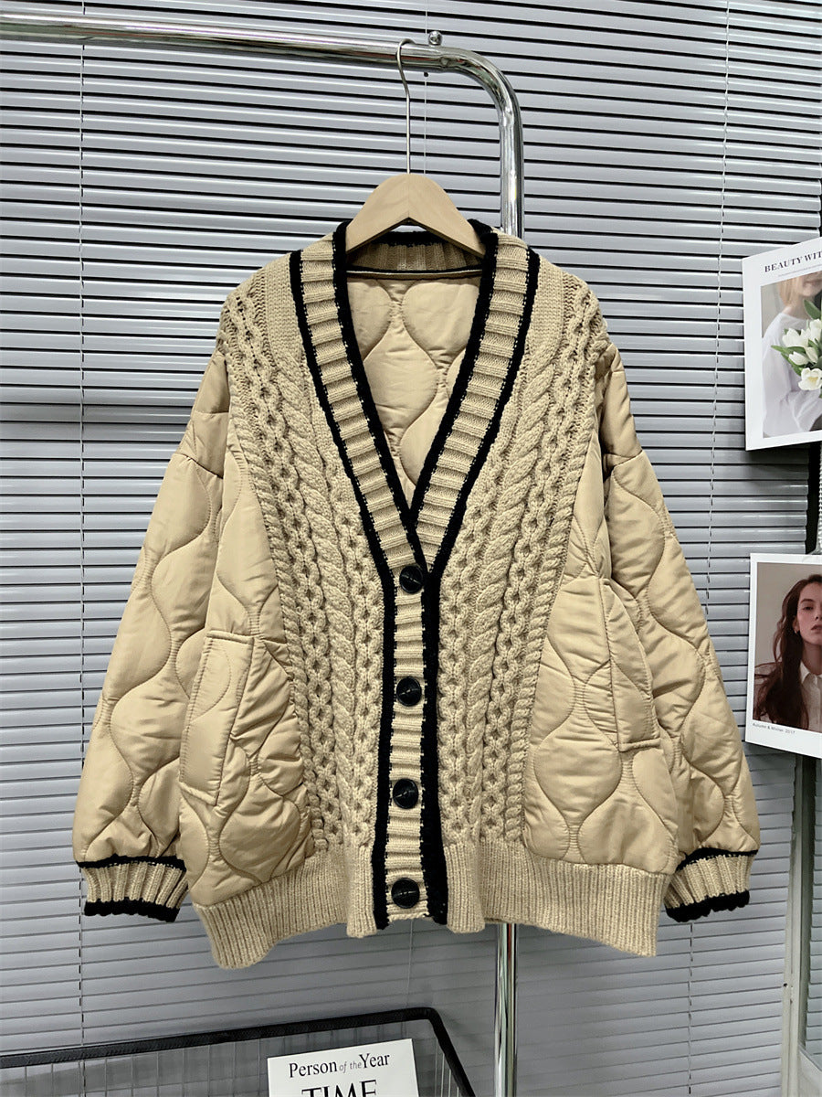 Women autumn and winter loose knitting cardigan sweater 13