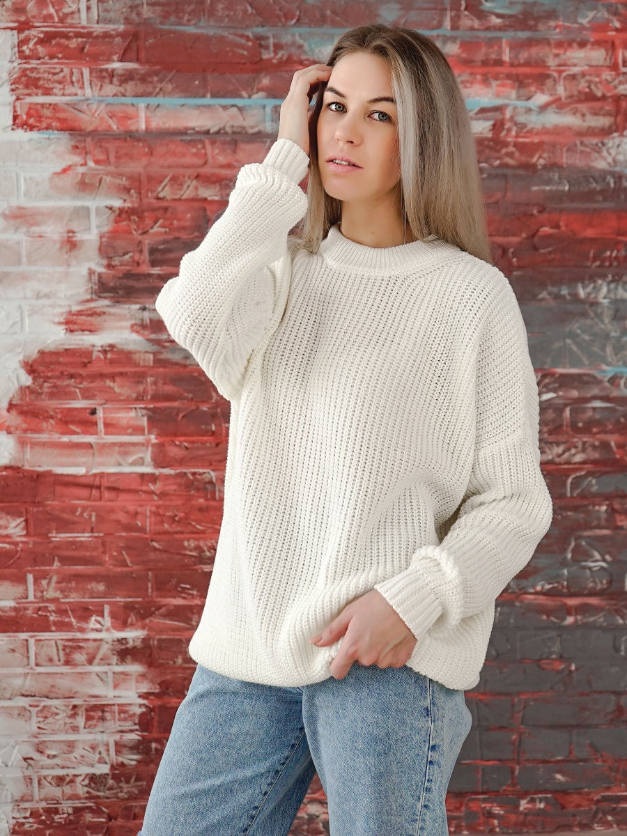 Women loose casual knitting sweater 8