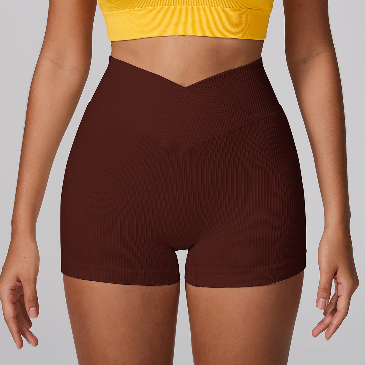 Sports Shorts Women's High Waist Butt Lift Quick Drying Tight Fitting Fitness Running Yoga Pants 4