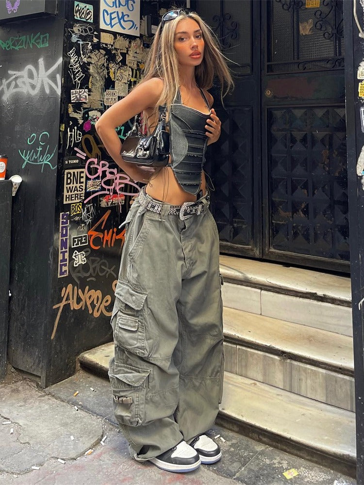 Fashionable Casual Multi-Pocket Cargo Pants