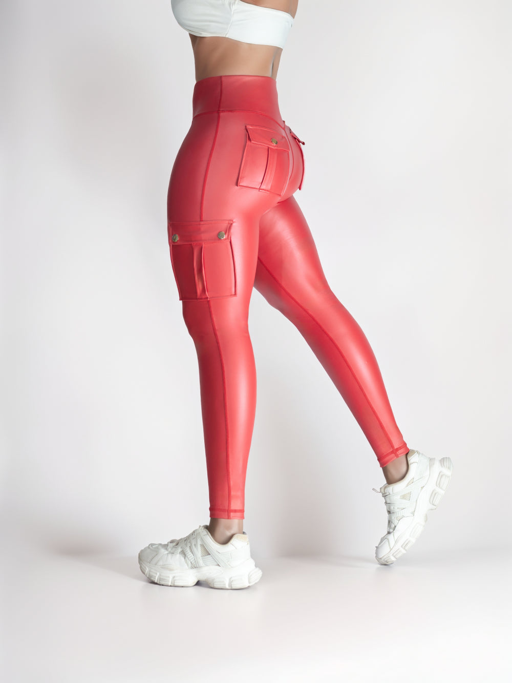 Pocket Cargo Slim Fitness Pants Women's High Stretch Tight Fitting Quick Dry Running Yoga Pants 10