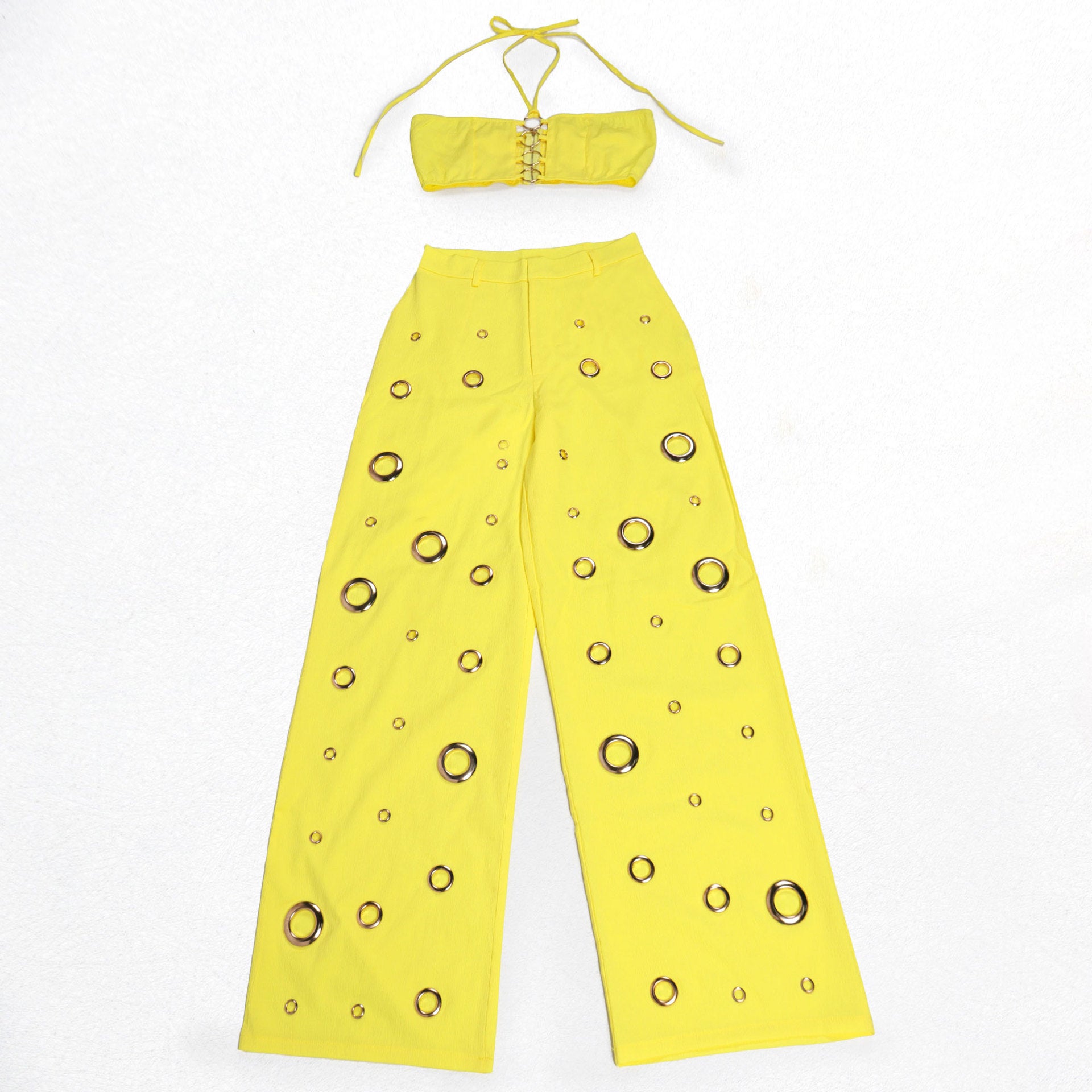 Women Sexy Top and Ripped Pants 2-piece Set 26