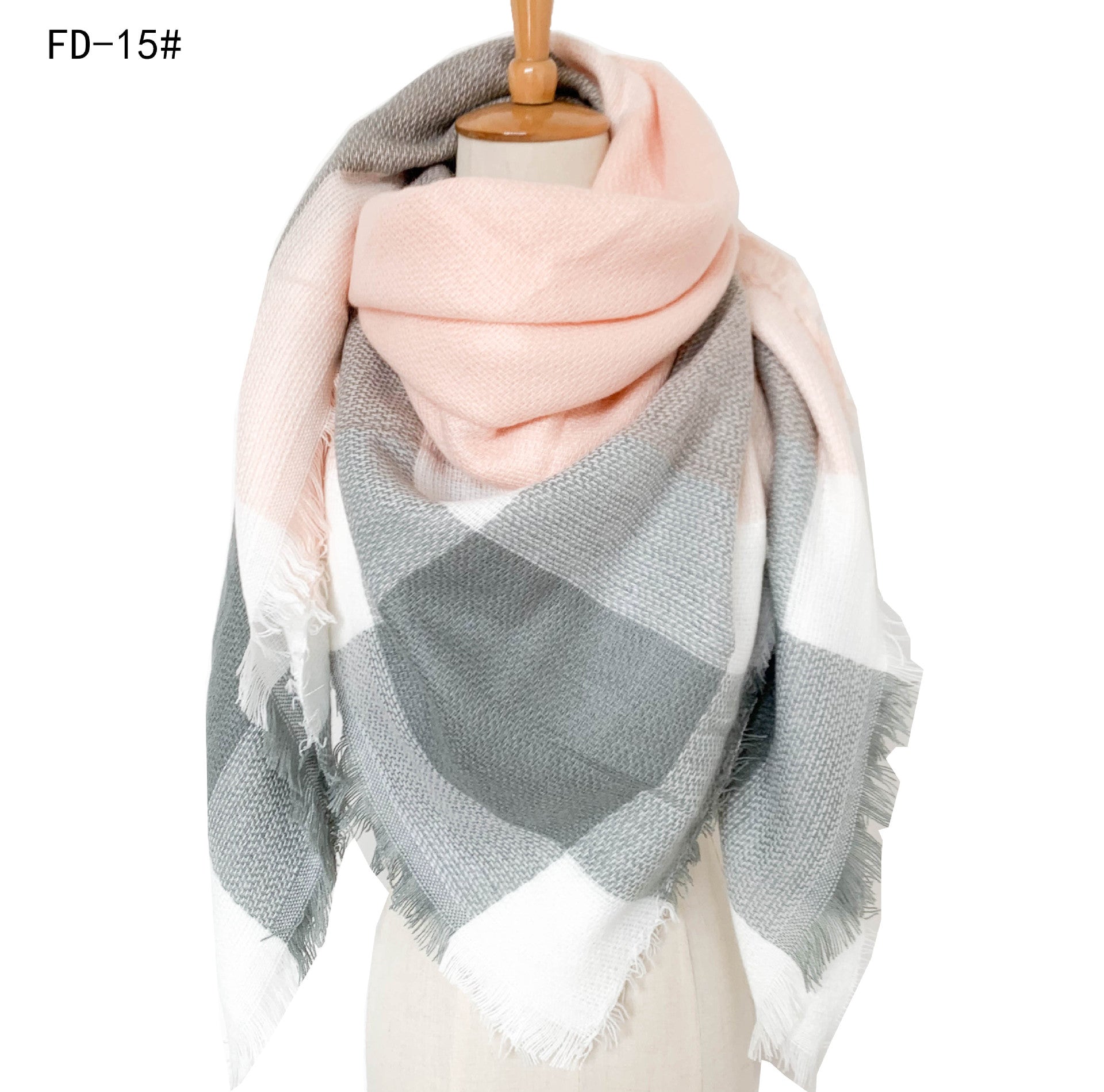 Autumn and winter imitation cashmere plaid square scarf scarf shawl 43