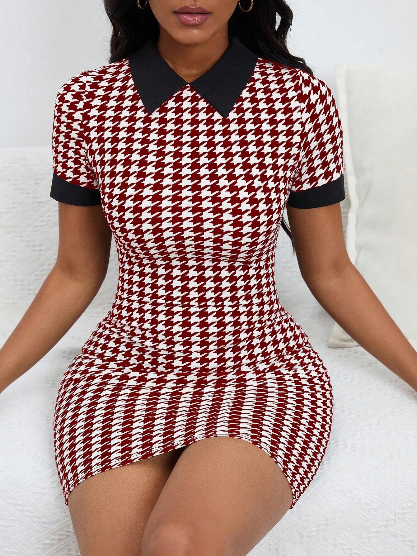 Women Polo Collar Dress 4