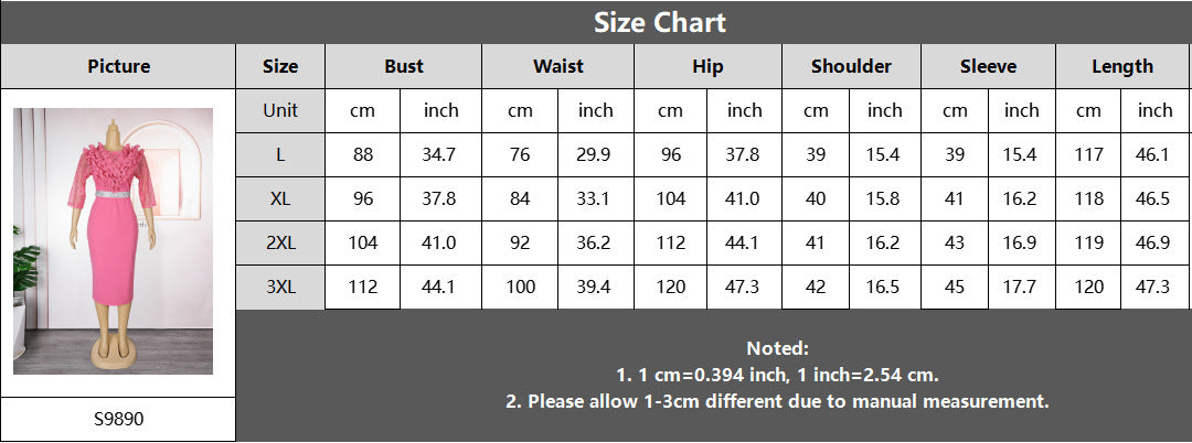 Plus Size African Women Clothing Career Bodycon Dress 14
