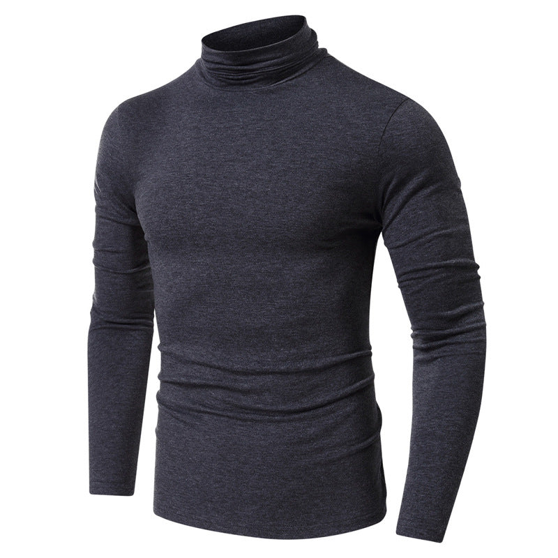Men's Fall and Winter Turtleneck Basic Long Sleeve T-Shirt 13