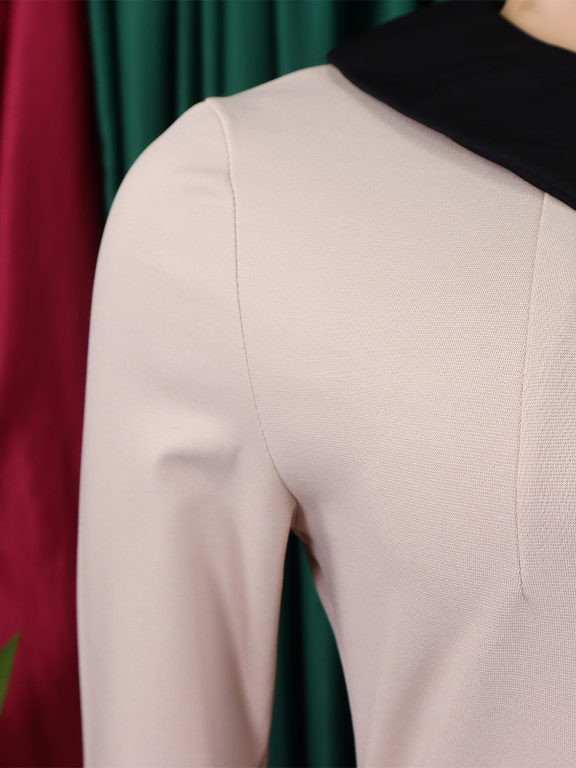 African Women Solid Long Sleeve Turndown Collar Elegant Dress 32