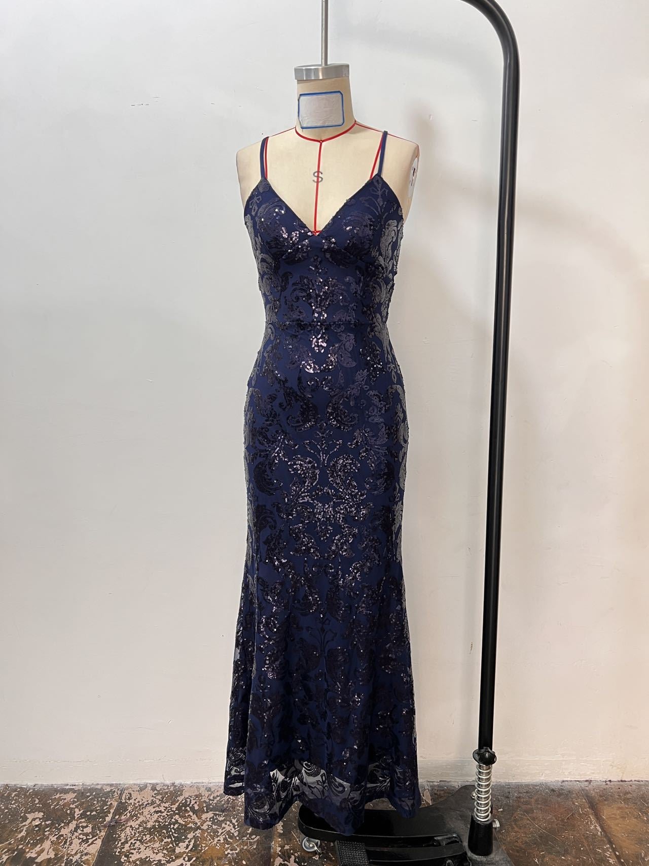 Women Sexy Lace-Up Sequined Evening Dress（Processing time need 3-6 days） 7